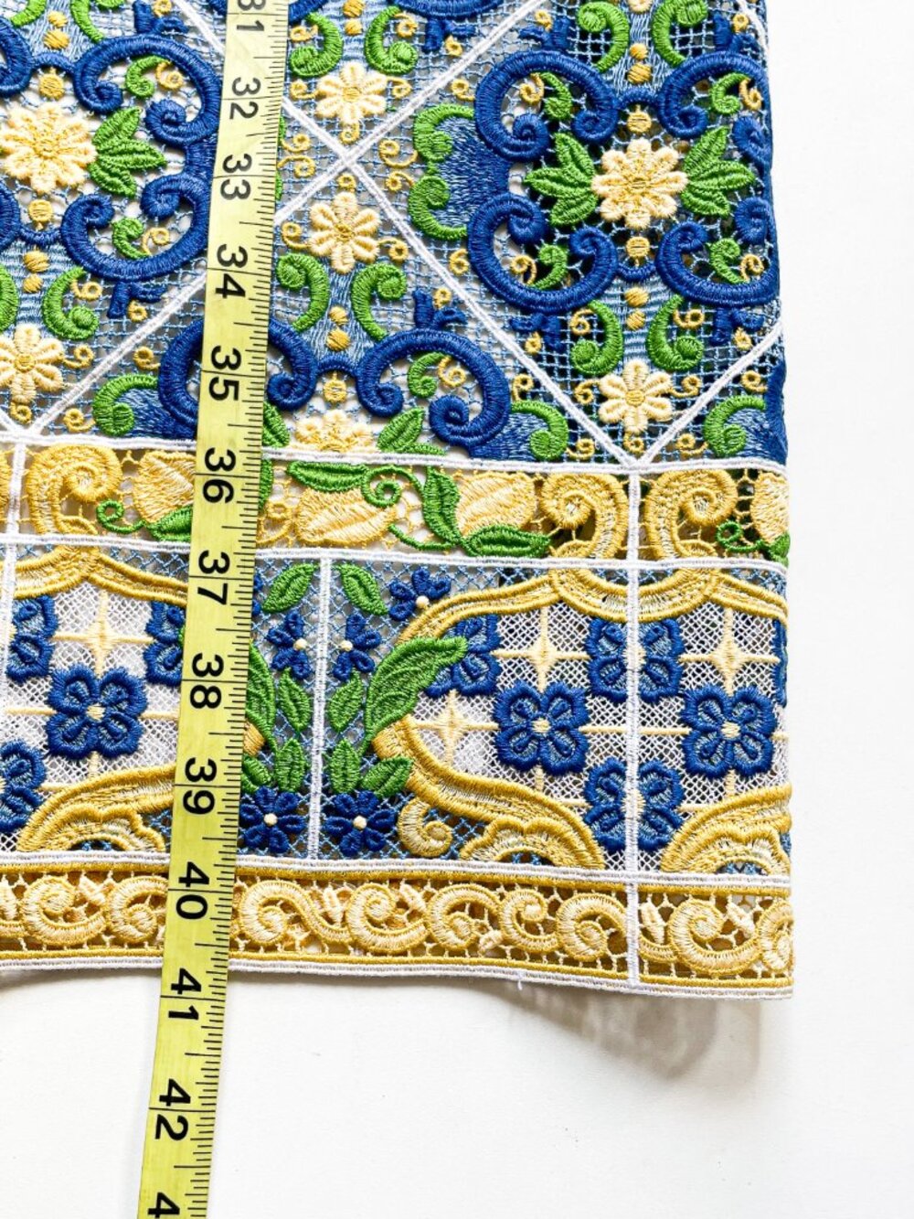 Dolce & Gabbana Majolica Guipure Lace Dress Blue Yellow Size IT 46 US 10 NEW NWT - Picture 12 of 12